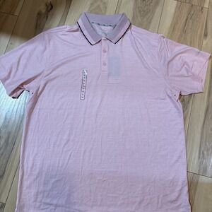 Walter Hagen Performance 11 Birdseye Men's XL Pink Tulip Heather‎ Polo NWT